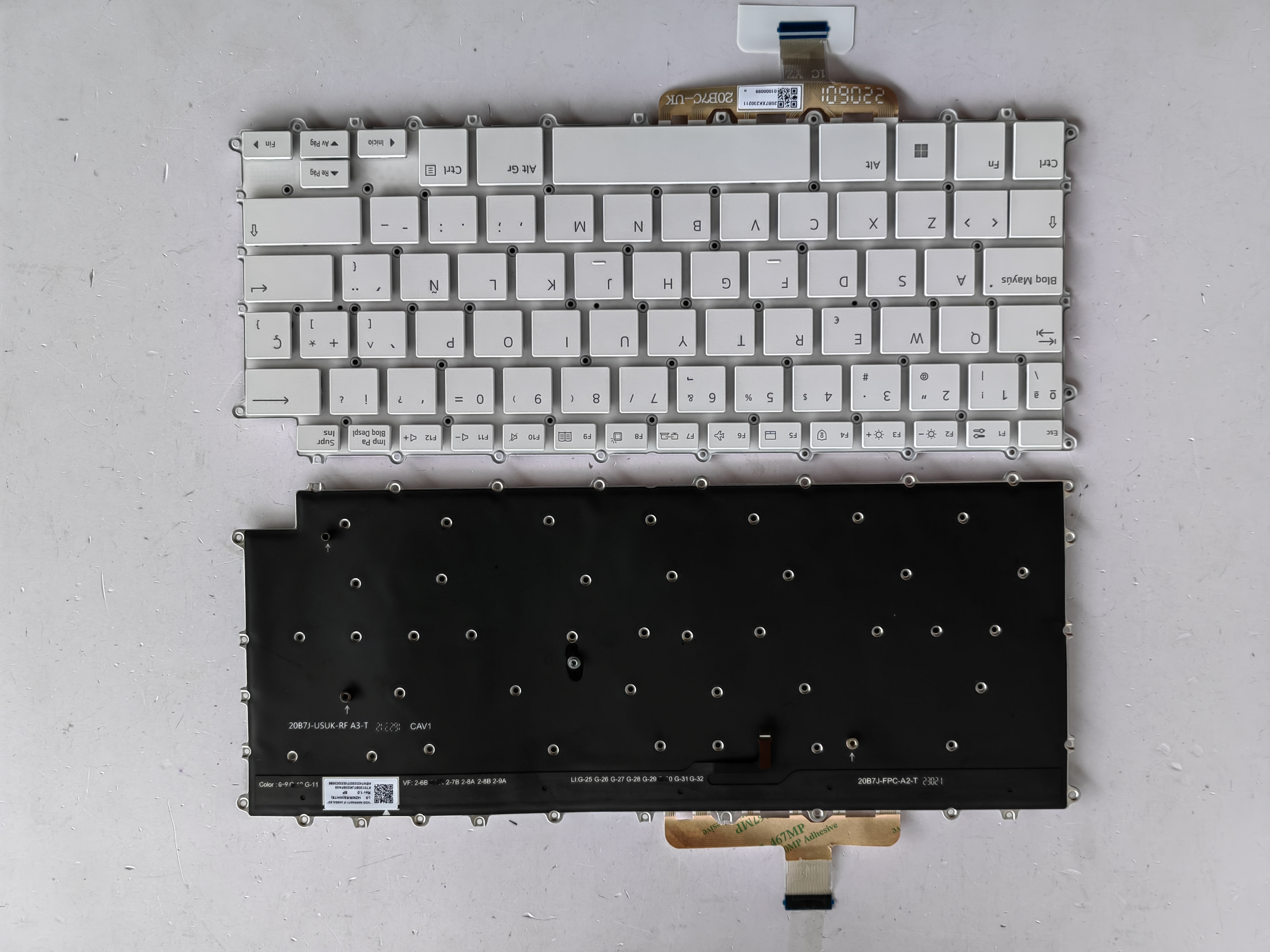 Picture of New Replacement Laptop Keyboard For LG 14Z90R/14ZD90R/gram 14 2023 Enter WHITE Backlit SP Layout